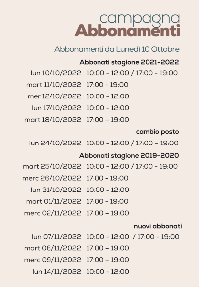 abbonamenti 2022